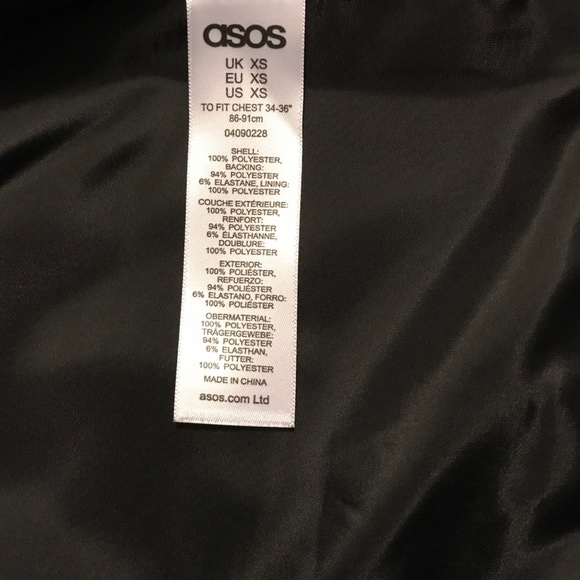 ASOS biker moto faux suede black jacket - Picture 4 of 4